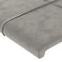 Voir la diapositive 5 : VIDAXL Tete de lit avec oreilles Gris clair 83x16x78/88 cm Velours