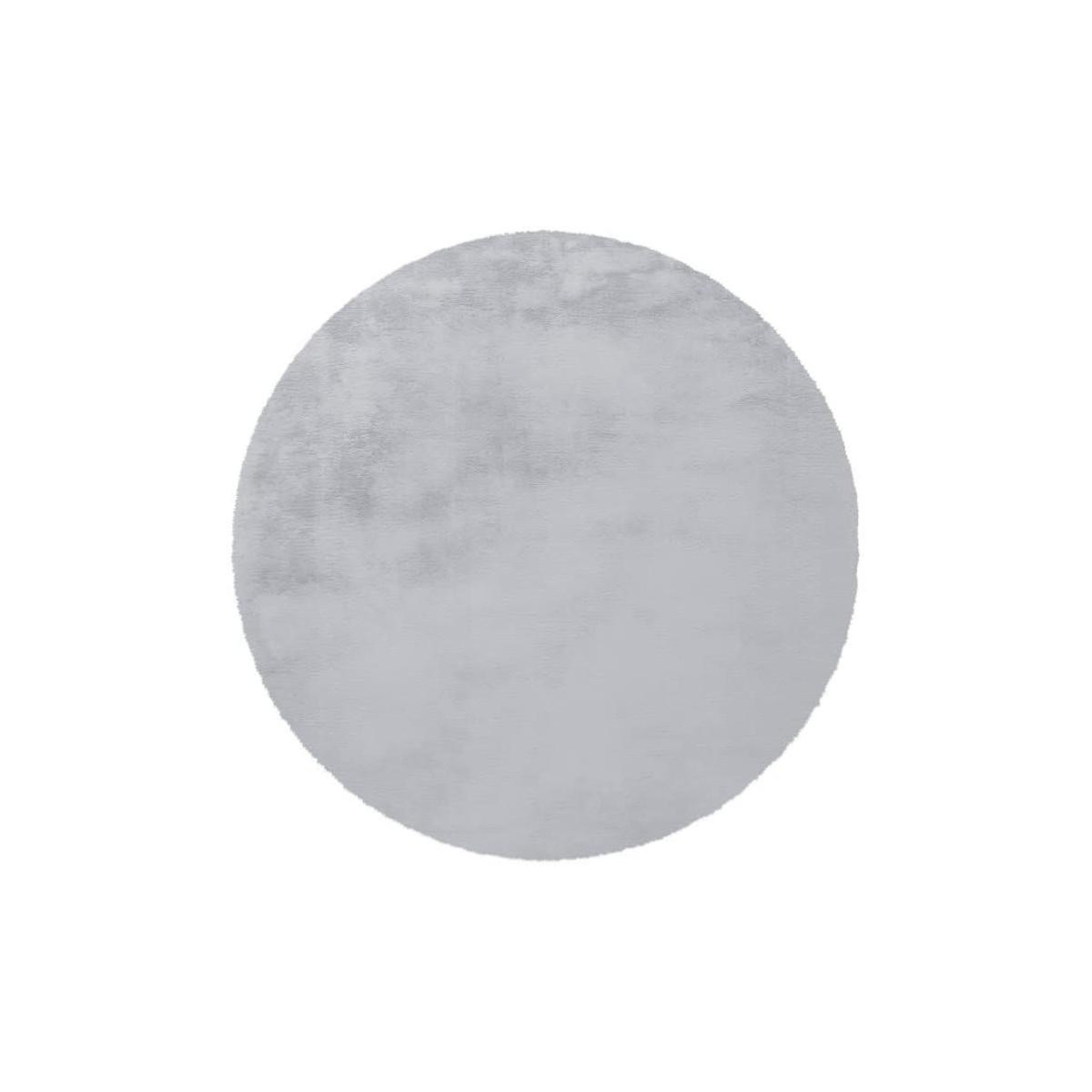 Paris Prix Tapis rond à poils longs  rabbit  160cm bleu gris