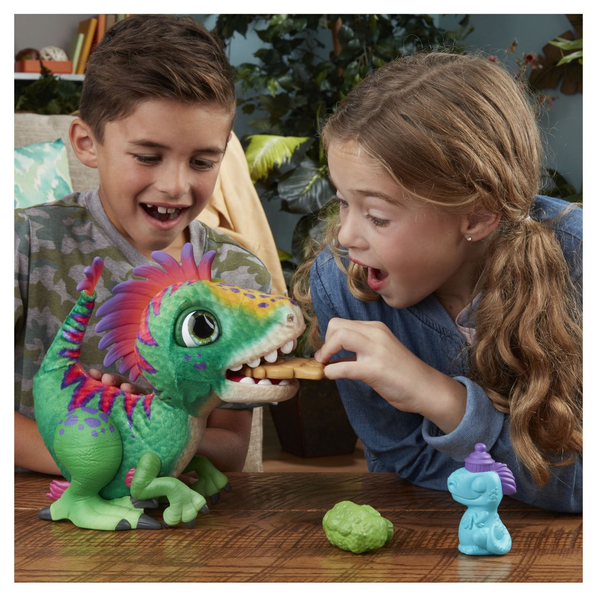 HASBRO Peluche interactive Régalorex Dino FurReal Friends