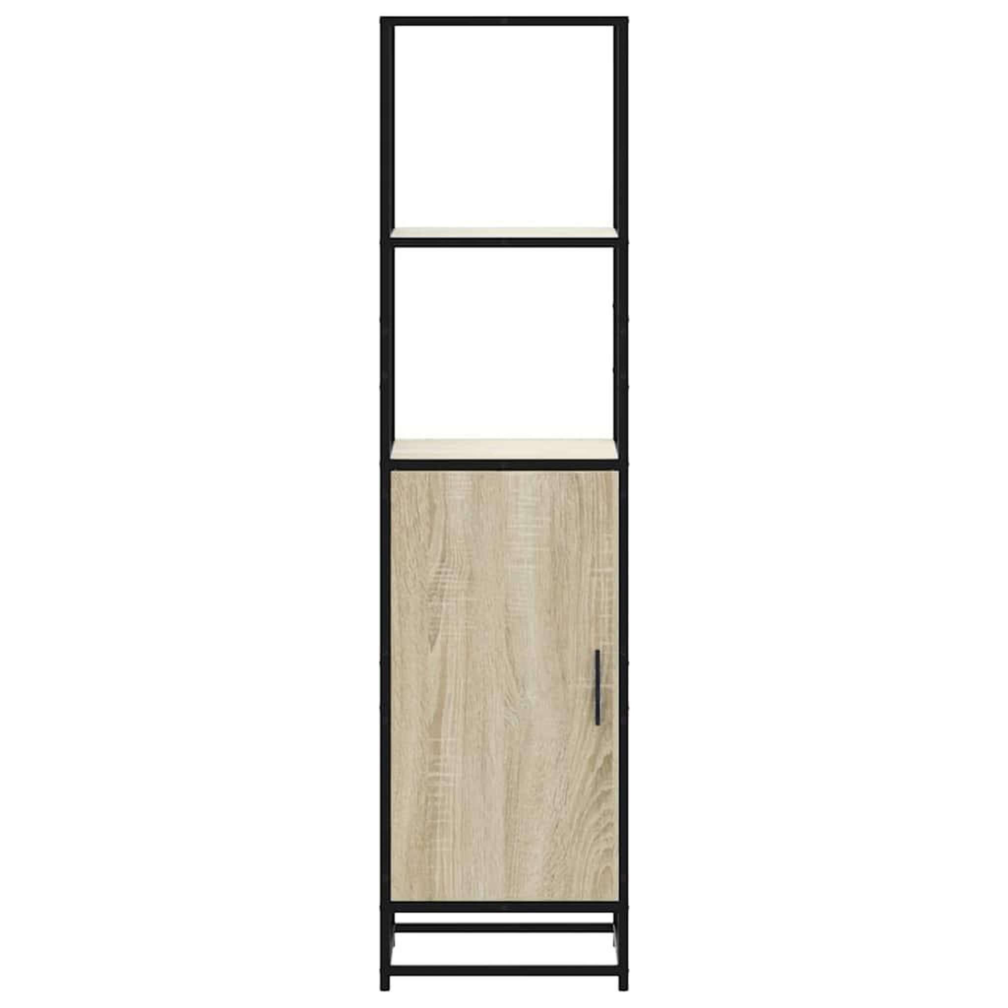Voir la diapositive 4 : VIDAXL Buffet haut chene sonoma 35,5x35x139 cm bois d'ingenierie metal