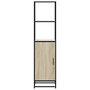 Voir la diapositive 4 : VIDAXL Buffet haut chene sonoma 35,5x35x139 cm bois d'ingenierie metal