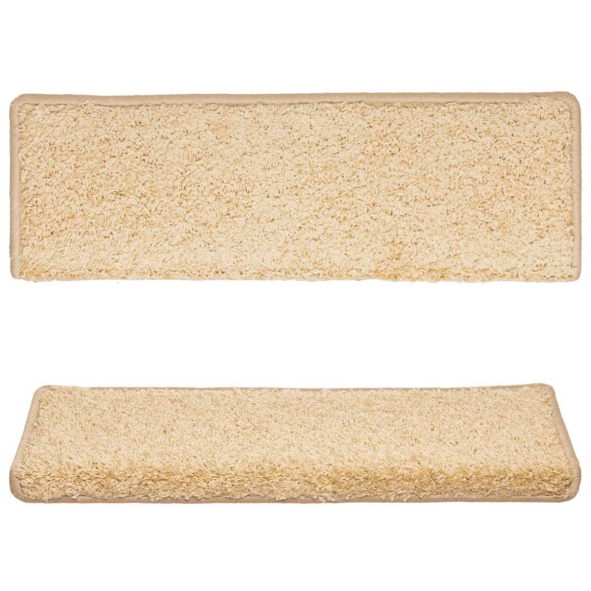 VIDAXL Tapis d'escalier 15 pcs 65x21x4 cm Marron