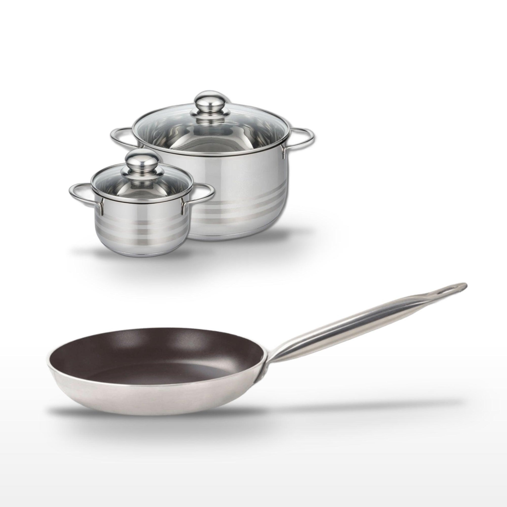 ELO Lot poêle 28 cm & 2 faitouts 14/24 cm elo bistro line