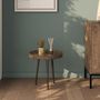 Voir la diapositive 2 : Rendez vous déco Table d'appoint ronde en bois de manguier foncé D40 cm - Palak