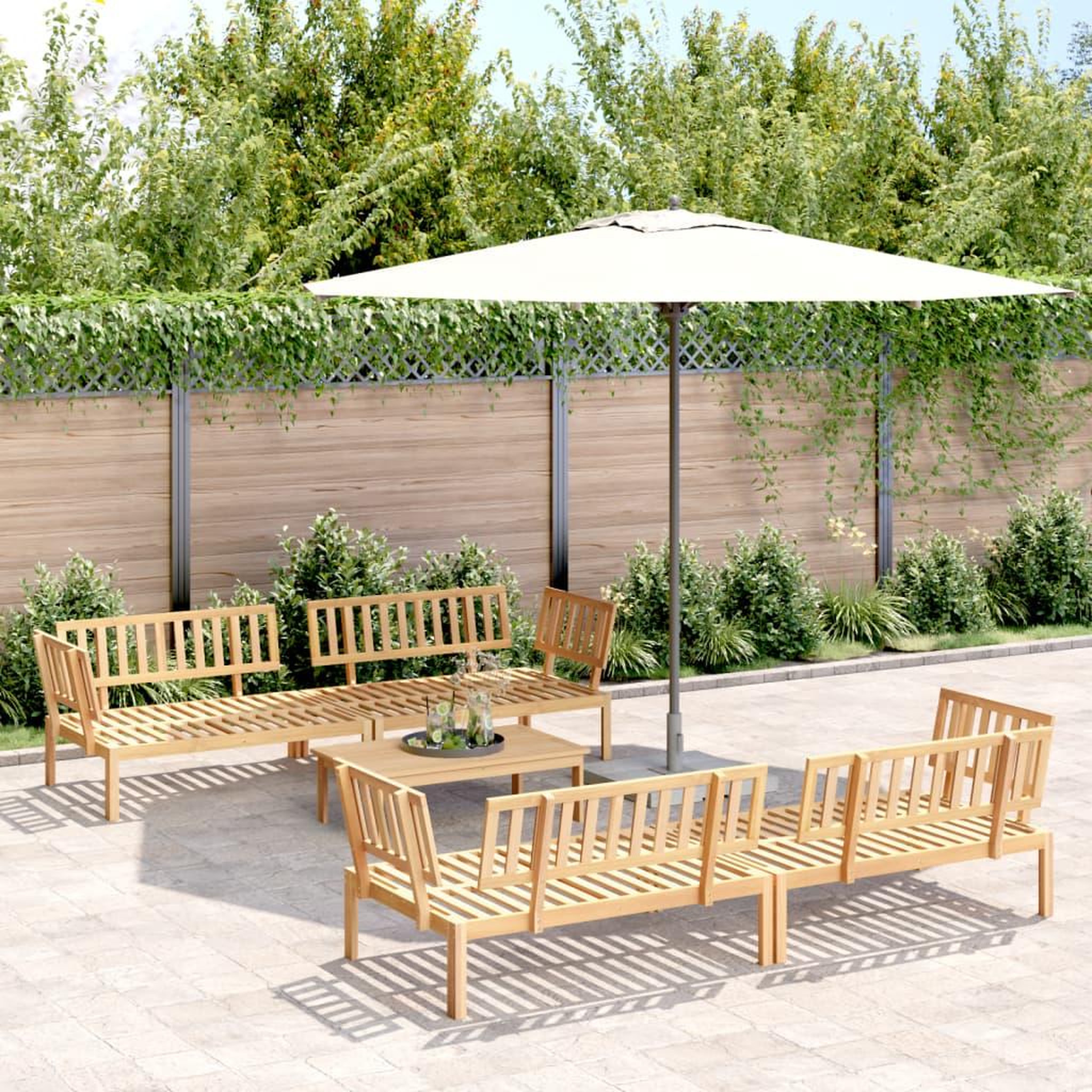 VIDAXL Salon palette de jardin 5 pcs bois d'acacia massif