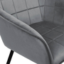 Voir la diapositive 6 : ID MARKET Lot de 2 chaises de salle à manger, fauteuils de table MADY en velours gris clair
