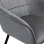 Voir la diapositive 6 : ID MARKET Lot de 2 chaises de salle à manger, fauteuils de table MADY en velours gris clair