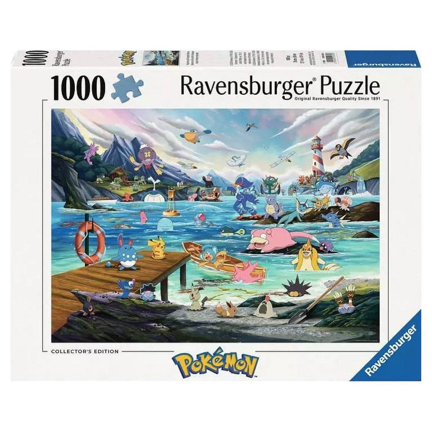 Puzzle 1000 pièces : Pokémon Aquali et tempérée Ravensburger France