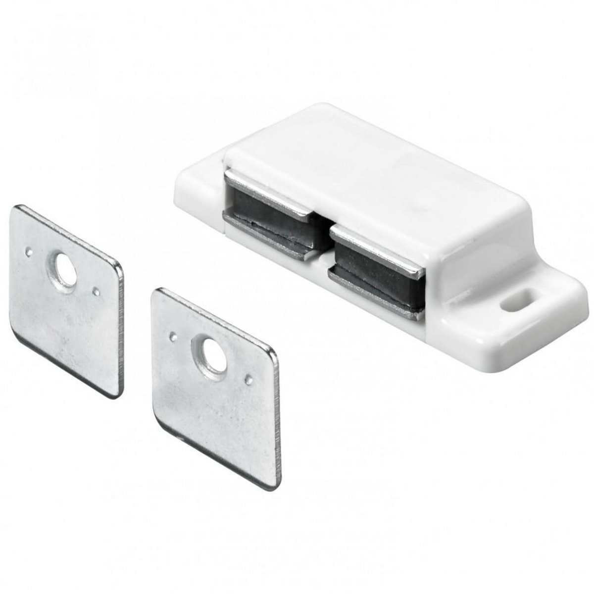 CENTRALE BRICO Lot de 2 loqueteaux magnétiques plastique HETTICH, L.20.8 x l.58.3 mm