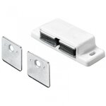 CENTRALE BRICO Lot de 2 loqueteaux magnétiques plastique HETTICH, L.20.8 x l.58.3 mm