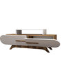 Voir la diapositive 4 : Habitat et Jardin Meuble TV en bois  Rose  - 145 x 36 x 49 cm - Blanc