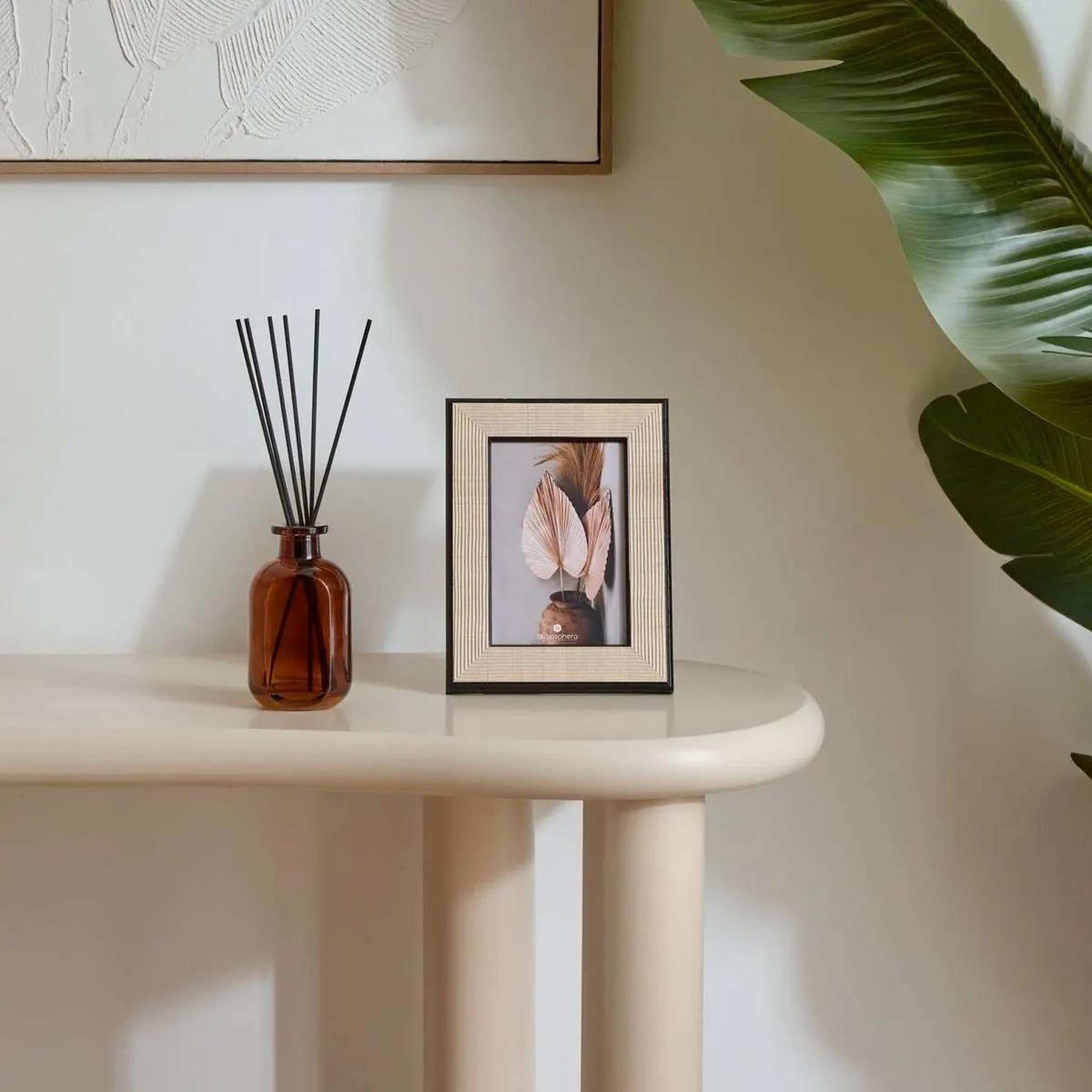Voir la diapositive 3 : ATMOSPHERA Cadre photo déco  noah  10x15cm beige