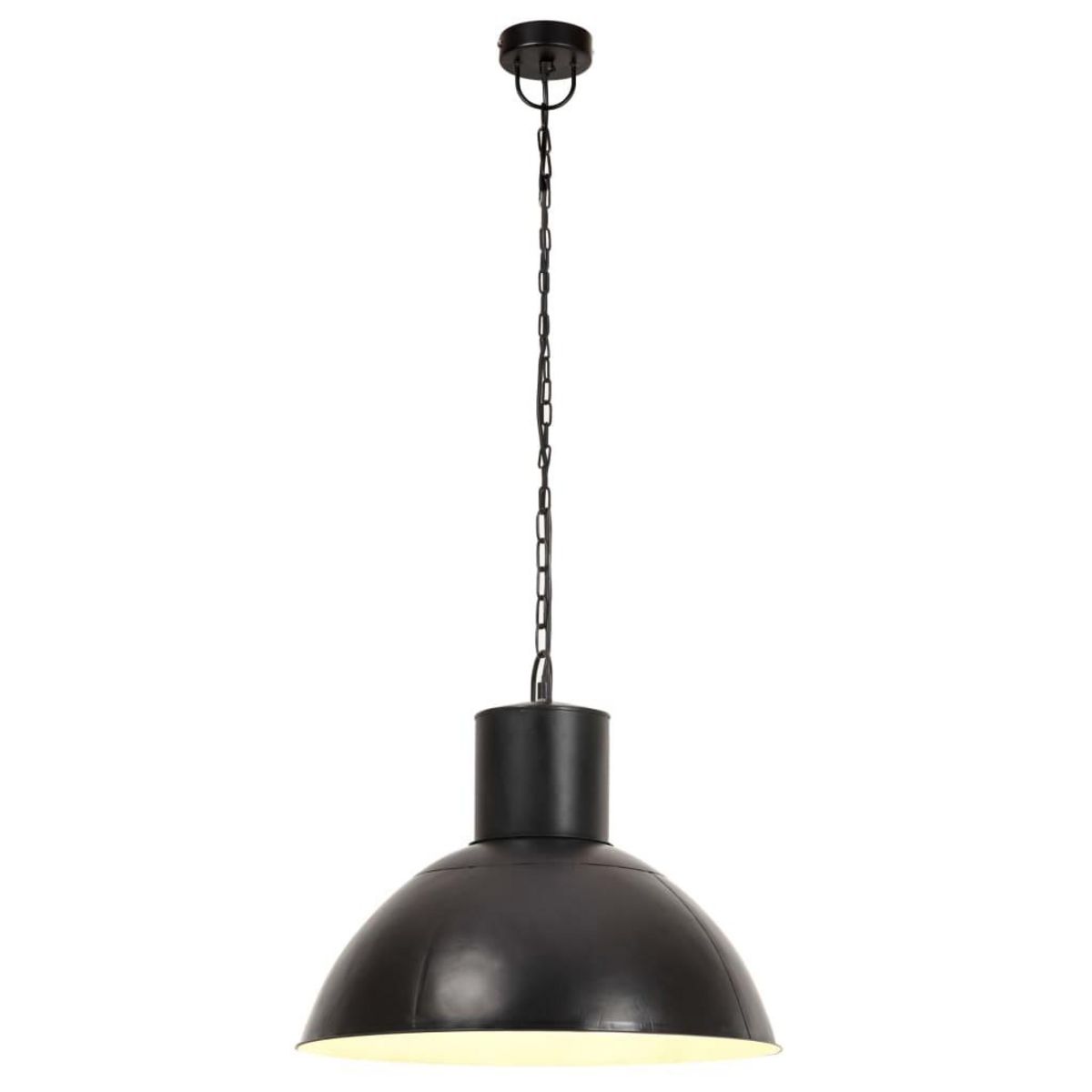VIDAXL Lampe suspendue 25 W Noir Rond 48 cm E27