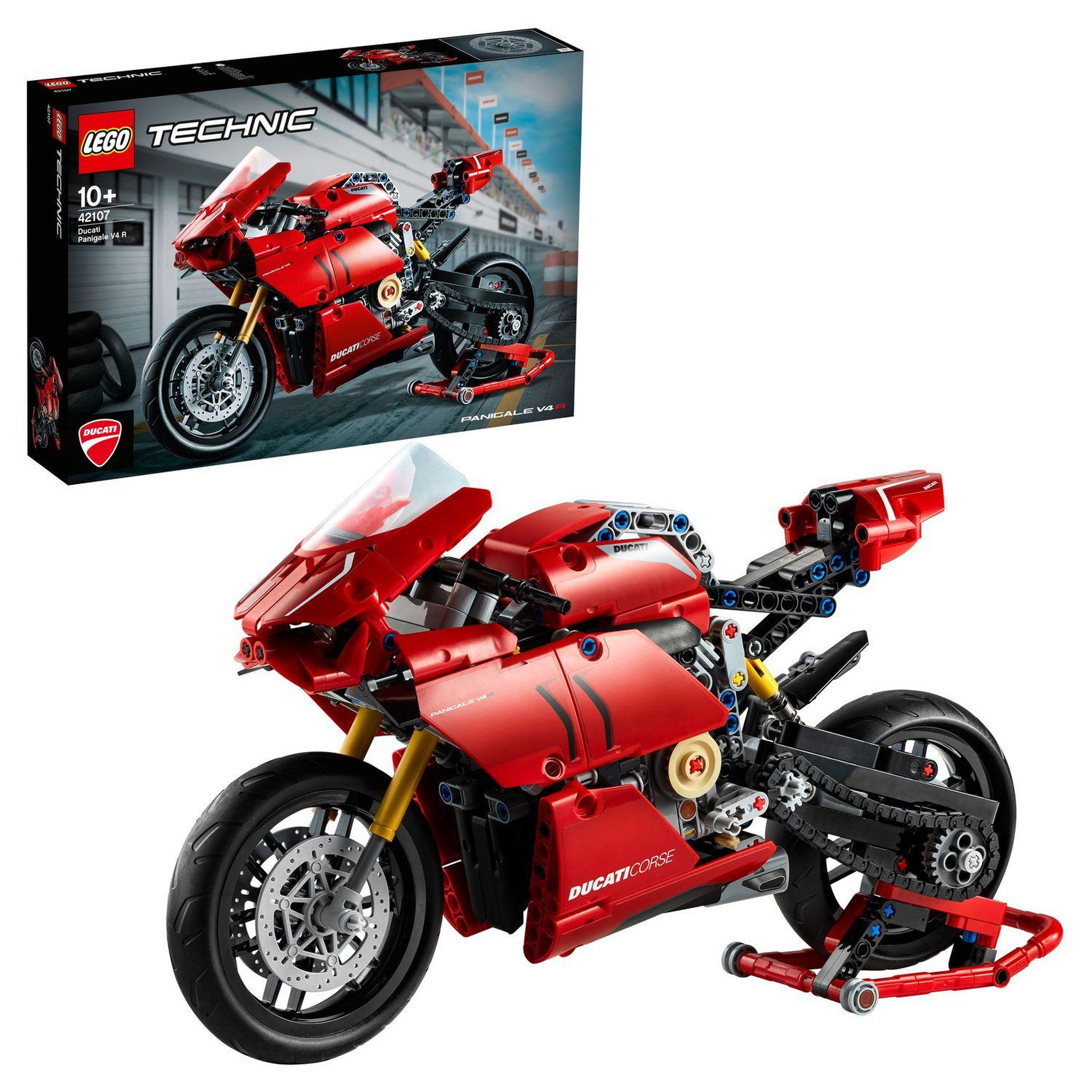 Voir la diapositive 4 : LEGO Technic 42107 Ducati Panigale V4 R Modèle Réduit Moto pour Adultes