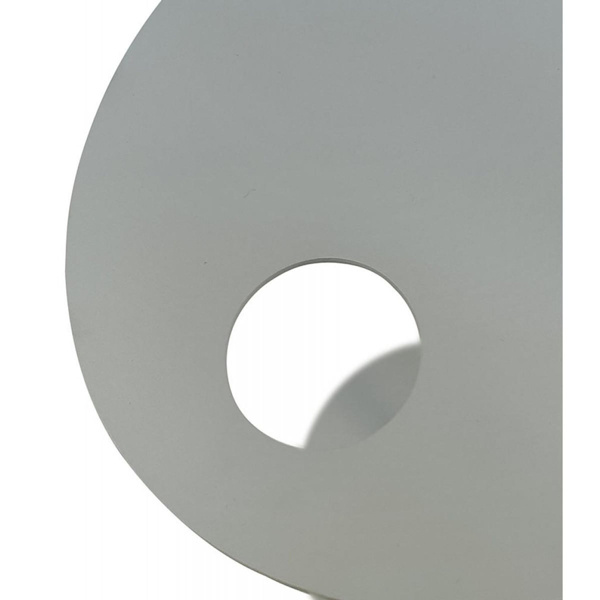 Paris Prix Table d'Appoint Ovale en Métal  Melisa  45cm Gris