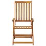 Voir la diapositive 3 : VIDAXL Chaises pliables de jardin lot de 8 Bois d'acacia solide