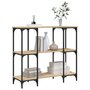 Voir la diapositive 3 : VIDAXL Table console chene sonoma 102x35x90 cm bois d'ingenierie