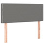 Voir la diapositive 4 : VIDAXL Tete de lit a LED Gris fonce 90x5x78/88 cm Tissu
