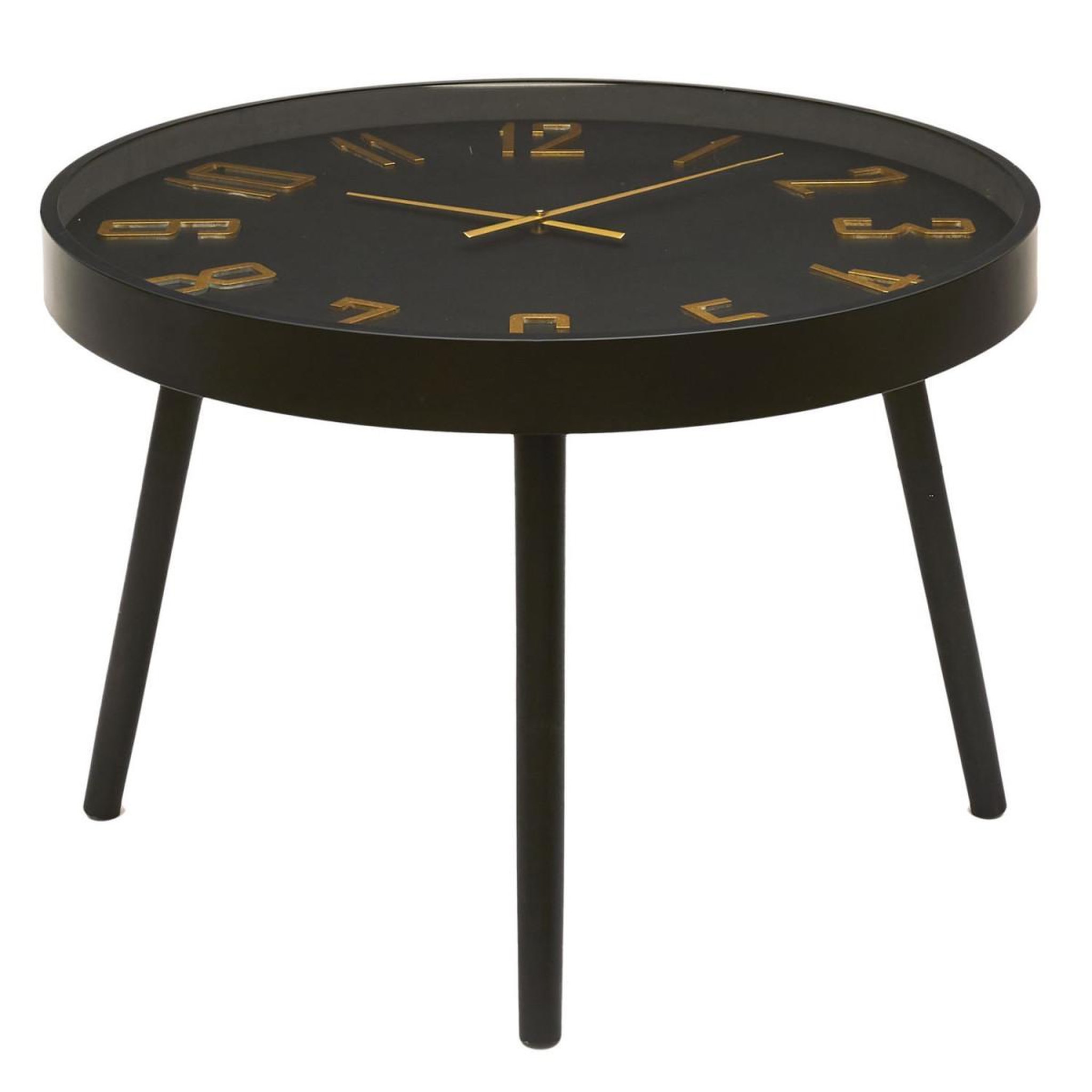 Voir la diapositive 2 : The Home Deco Factory Table basse horloge  lounge  70cm noir