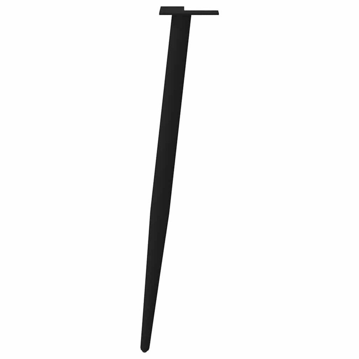 VIDAXL Pieds de table basse forme conique 4 pcs noir 72-73 cm acier