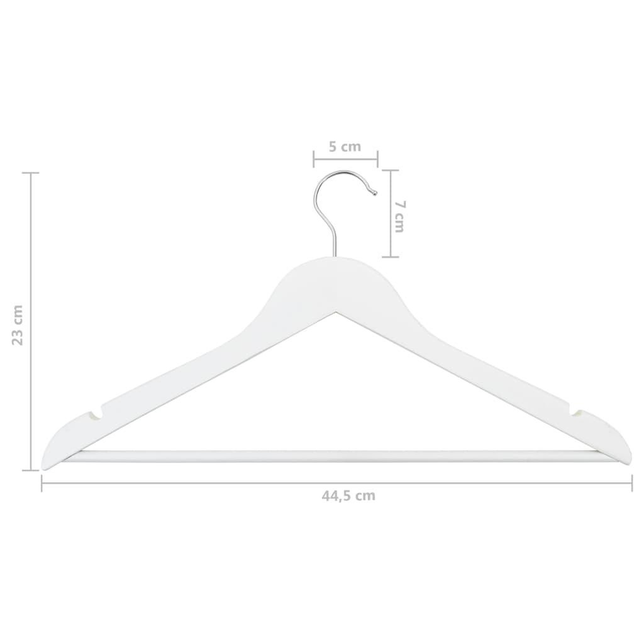 Voir la diapositive 6 : VIDAXL Cintres antiderapants 100 pcs Blanc Bois dur