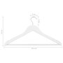 Voir la diapositive 6 : VIDAXL Cintres antiderapants 100 pcs Blanc Bois dur