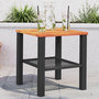 Voir la diapositive 1 : VIDAXL Table de jardin noir 40x40x42 cm resine tressee et bois acacia