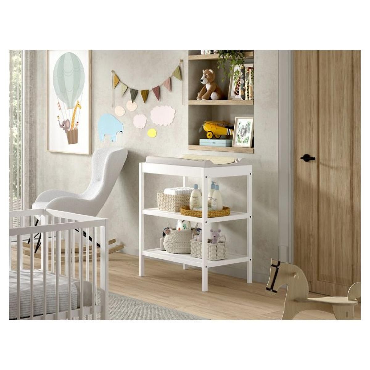 Vipack Table À Langer Dino Blanche