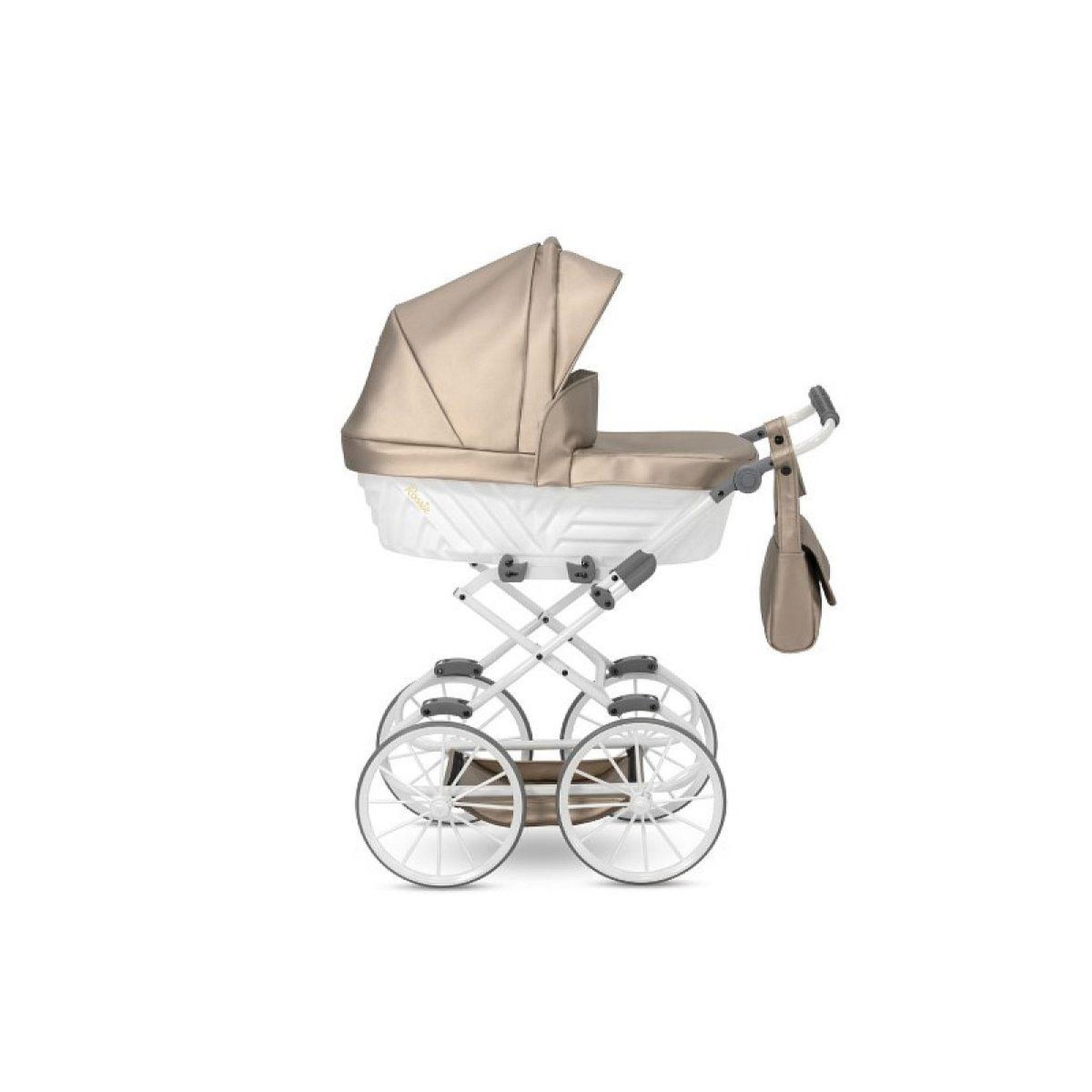 KUNERT Poussette poupée cappuccino cadre blanc