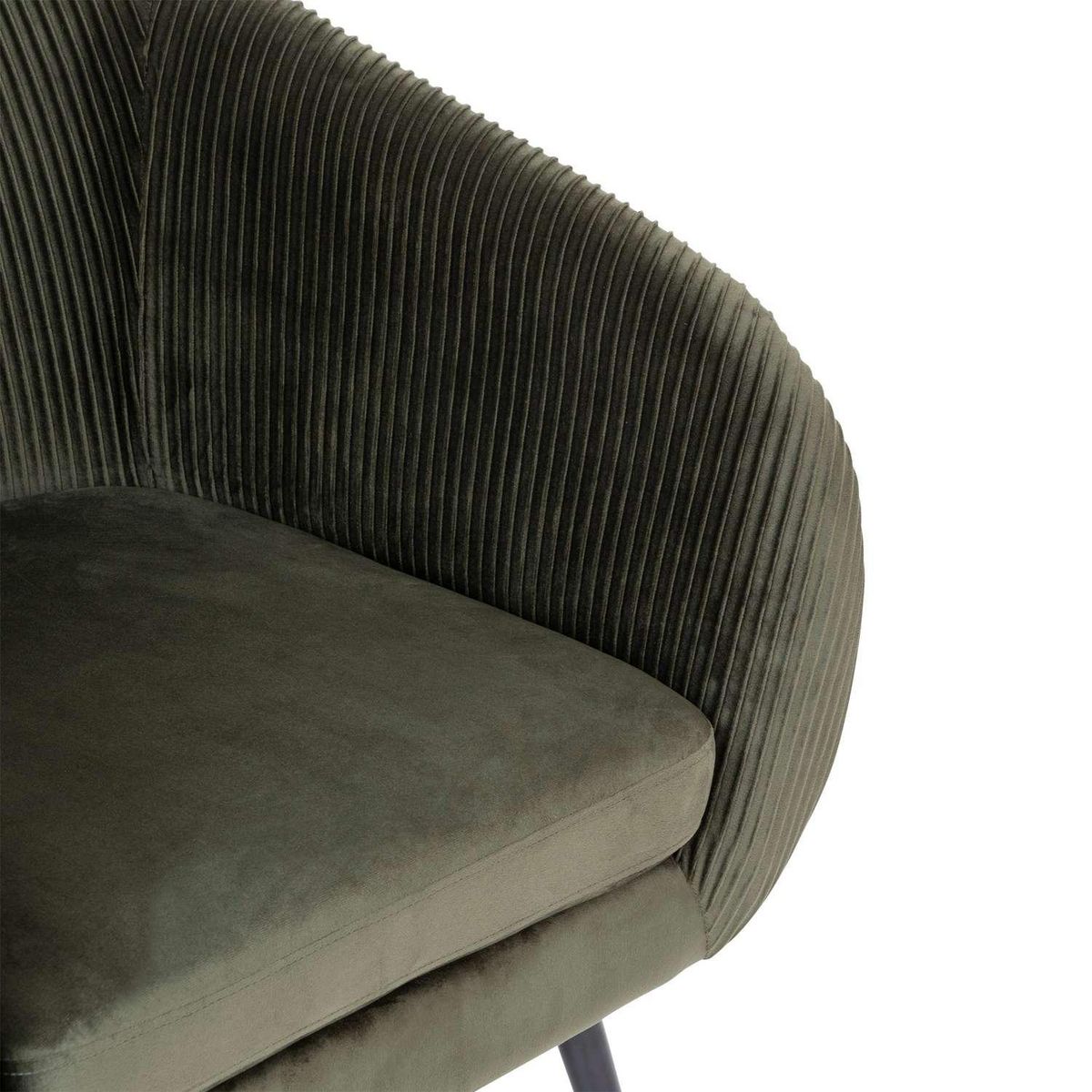 ATMOSPHERA Fauteuil en velours SOLARO - Vert