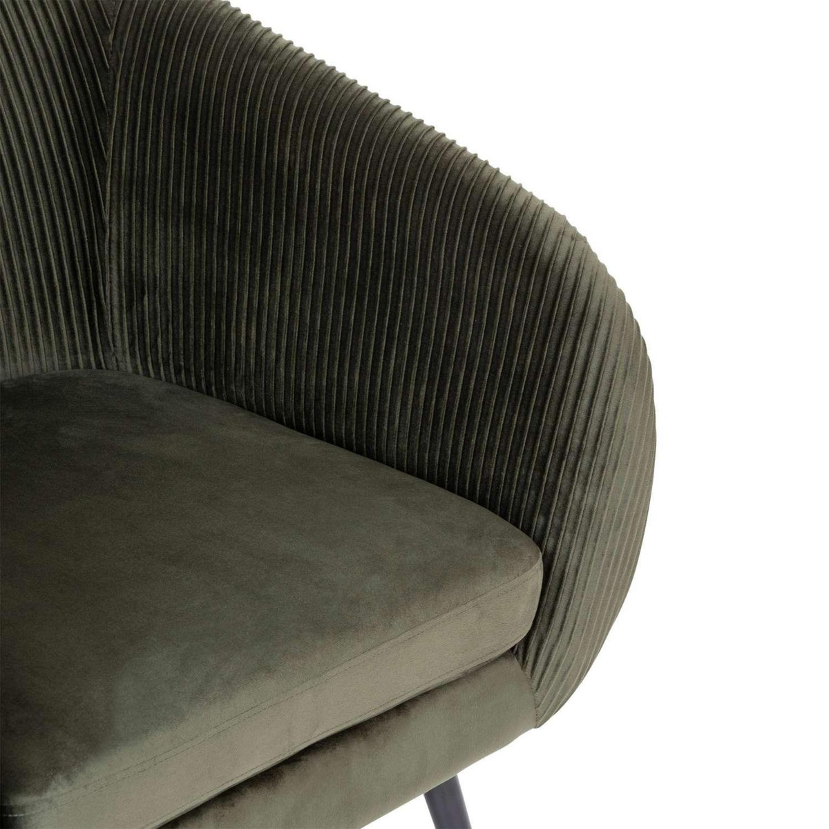 ATMOSPHERA Fauteuil en velours SOLARO - Vert