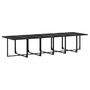 Voir la diapositive 3 : VIDAXL Ensemble a manger de jardin 17 pcs noir resine tressee