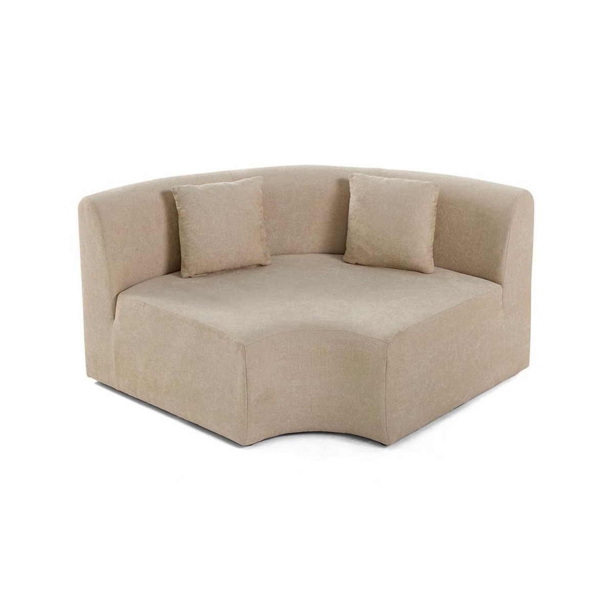 LISA DESIGN Ikare - module d'assise d'angle réversible - en tissu