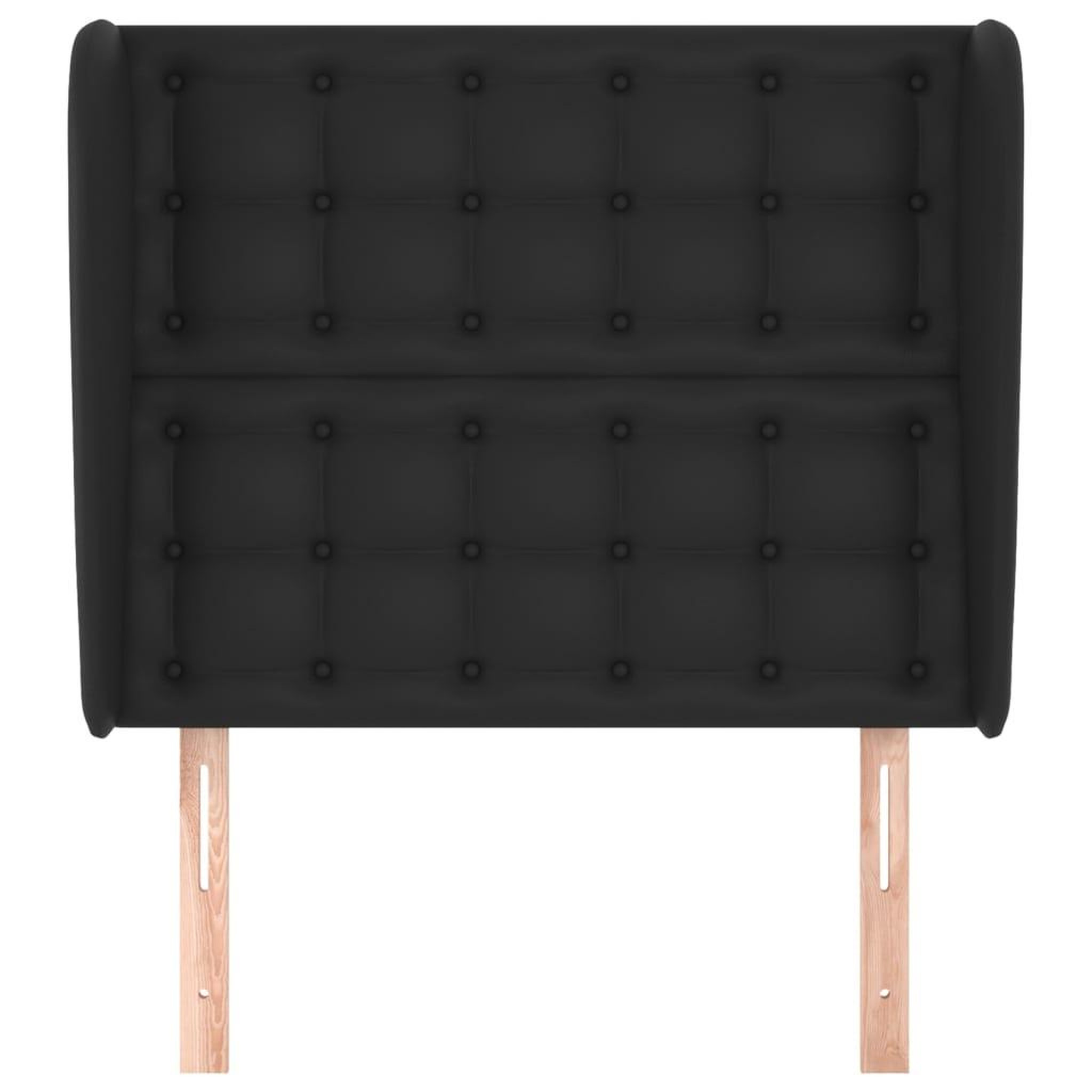Voir la diapositive 3 : VIDAXL Tete de lit avec oreilles Noir 93x23x118/128 cm Similicuir