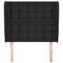 Voir la diapositive 3 : VIDAXL Tete de lit avec oreilles Noir 93x23x118/128 cm Similicuir