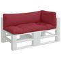 Voir la diapositive 3 : VIDAXL Coussins de palette lot de 3 rouge tissu
