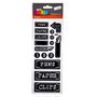 Voir la diapositive 2 : Paris Prix Stickers Ardoise  Bureau  10x25cm Noir