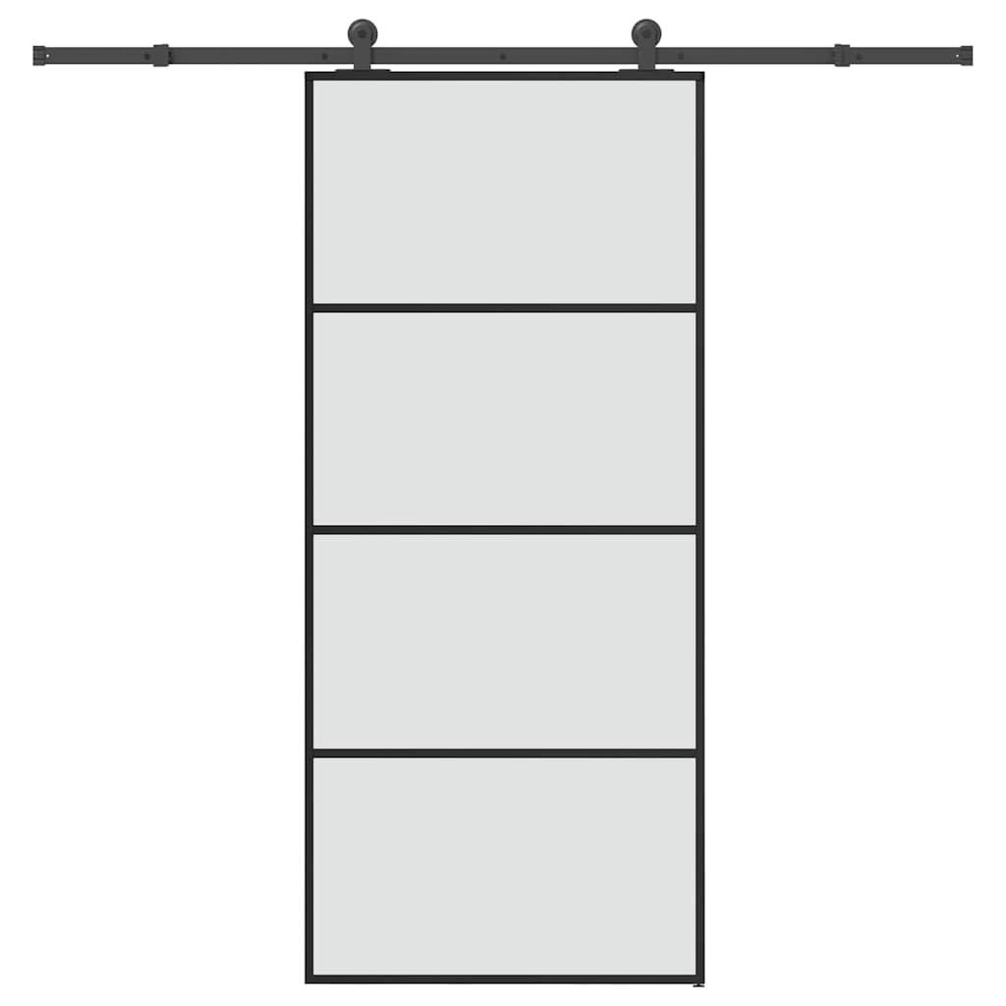 VIDAXL Porte coulissante avec kit de quincaillerie 90x205 cm Verre ESG
