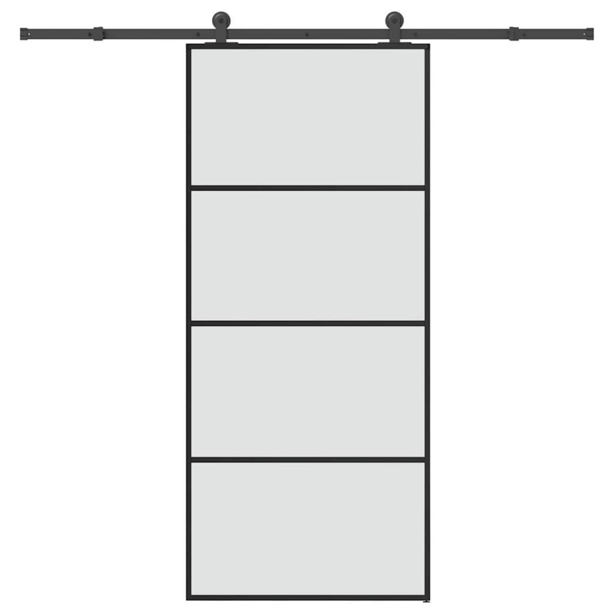 VIDAXL Porte coulissante avec kit de quincaillerie 90x205 cm Verre ESG