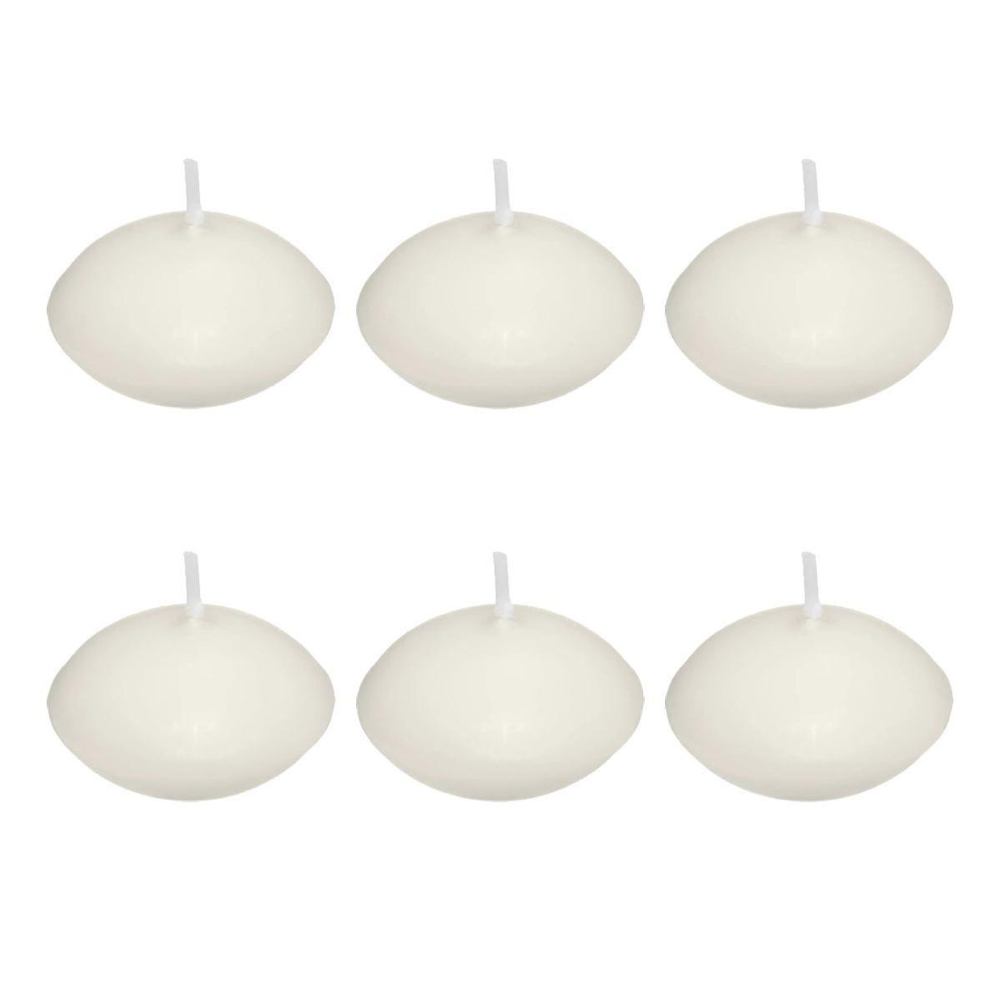 ATMOSPHERA Lot de 6 bougies flottantes  many  4,5cm blanc