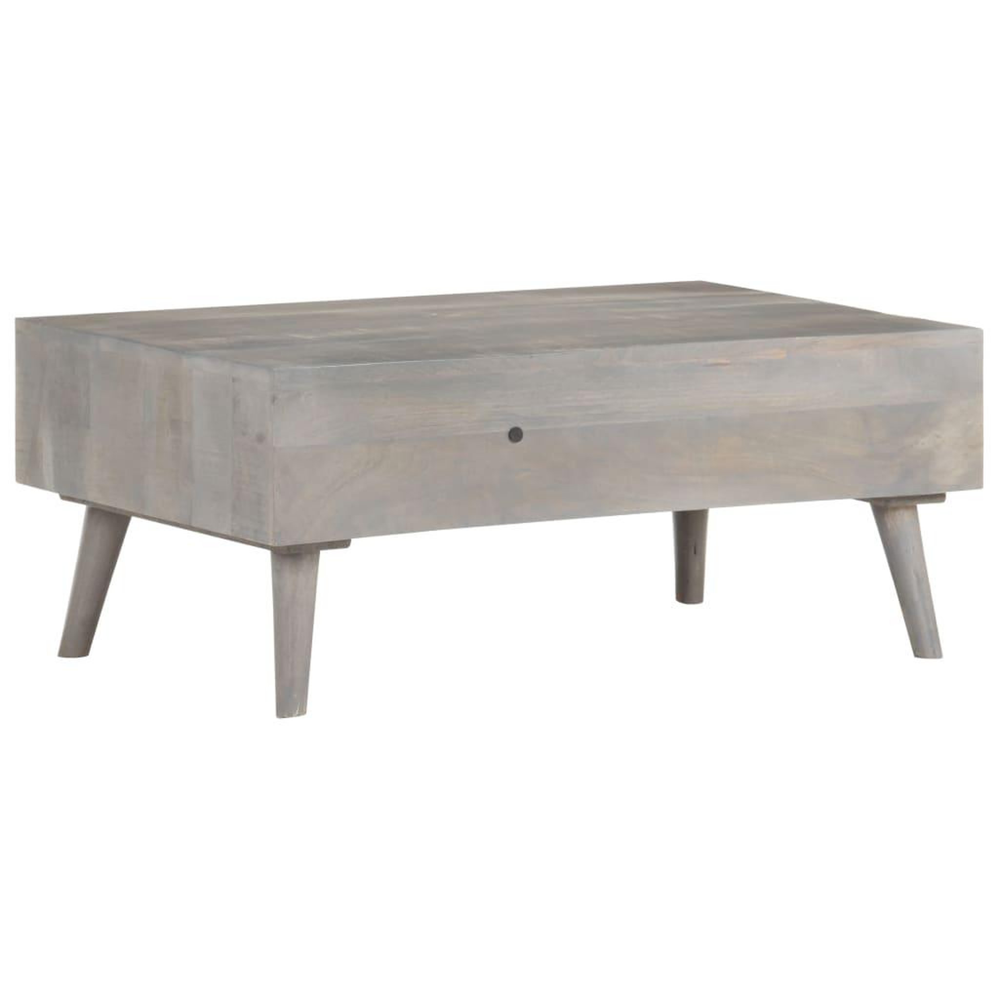 Voir la diapositive 4 : VIDAXL Table basse gris 100x60x40 cm bois massif de manguier brut