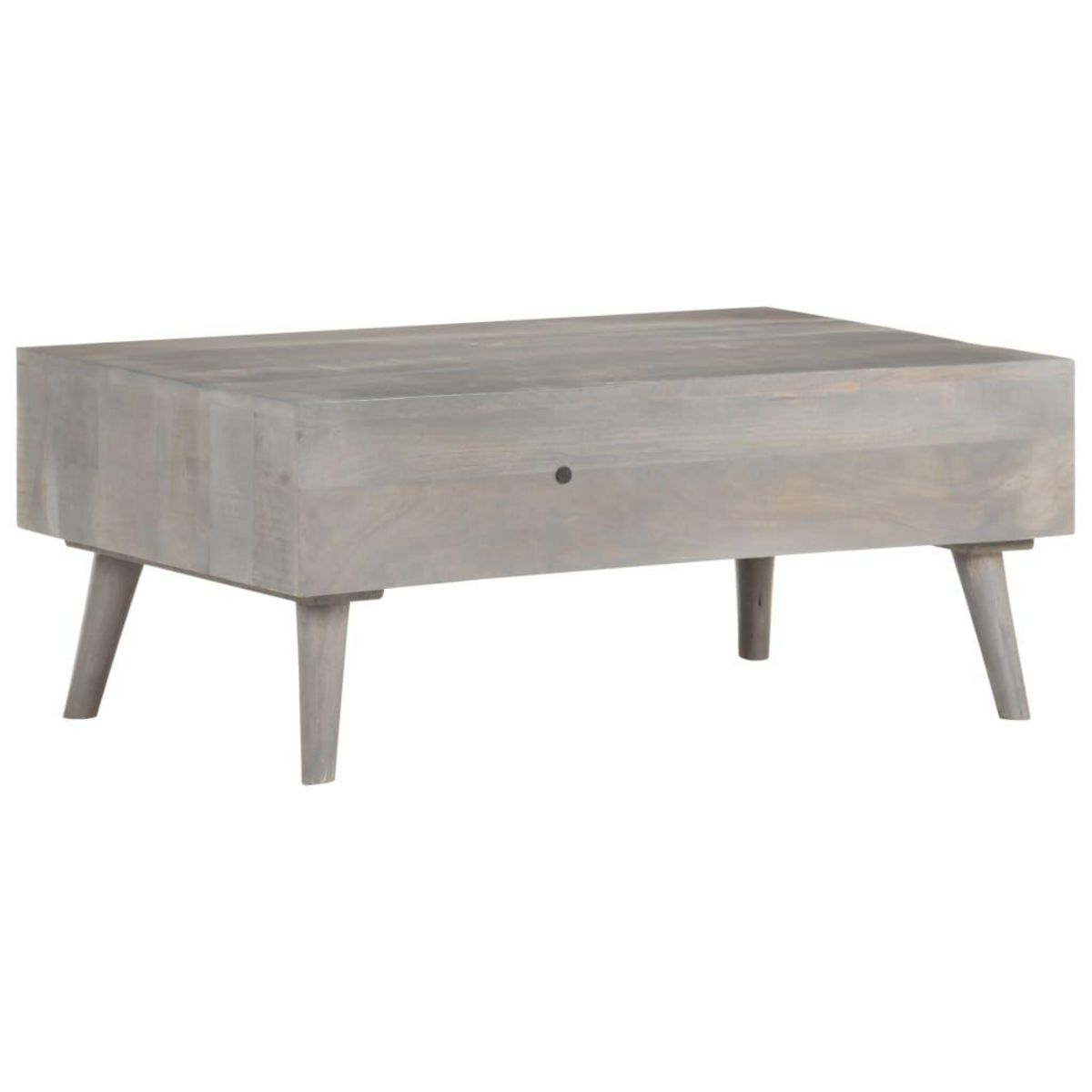 VIDAXL Table basse Gris 100x60x40 cm Bois massif de manguier brut