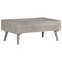 Voir la diapositive 4 : VIDAXL Table basse Gris 100x60x40 cm Bois massif de manguier brut