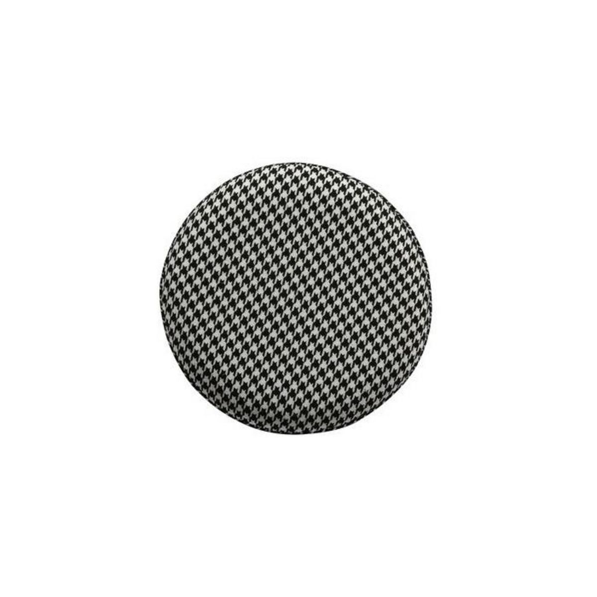 Paris Prix Pouf Rond Déco  Nona  44cm Noir & Blanc