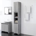 VIDAXL Armoire de bain Sonoma gris 30x30x183,5 cm Bois d'ingenierie