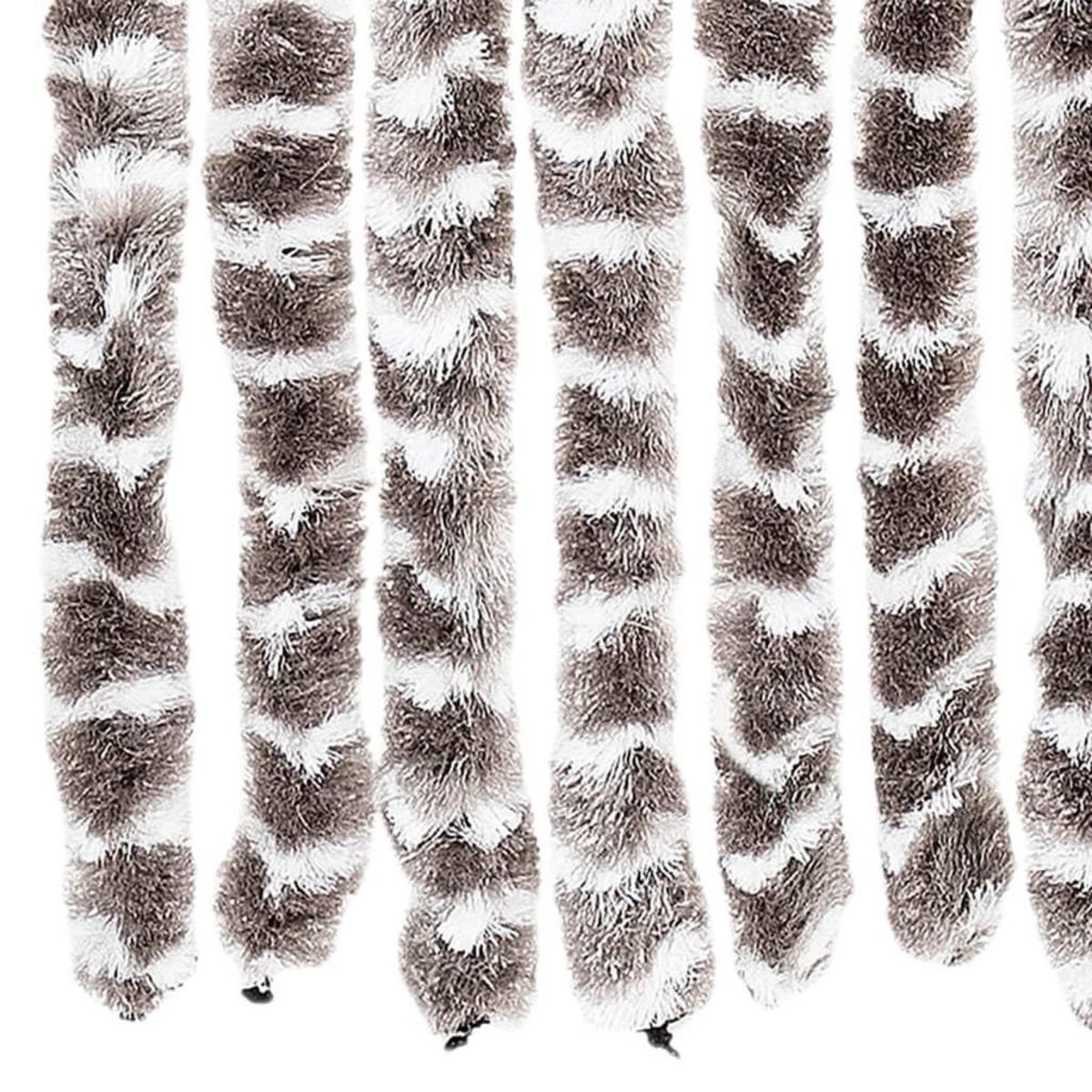 VIDAXL Moustiquaire Taupe et blanc 90x220 cm Chenille