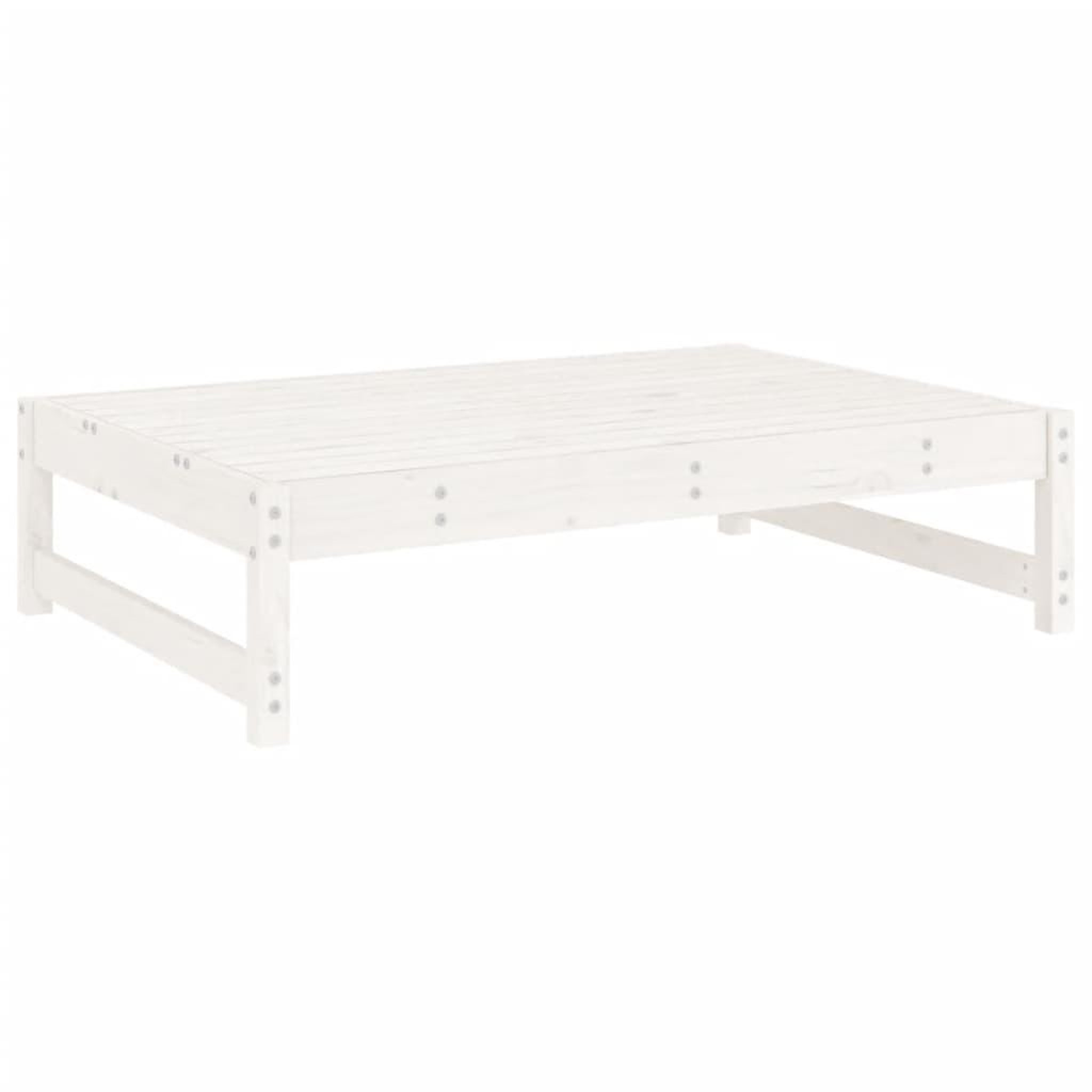 Voir la diapositive 4 : VIDAXL Salon de jardin 6 pcs Blanc Bois de pin massif