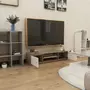 TOILINUX Meuble TV - Jack - Chêne et Blanc - 120 x 36 x 40 cm