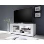 Voir la diapositive 3 : BEST MOBILIER Milo - meuble tv - blanc - 2 niches et 1 porte - 140 cm