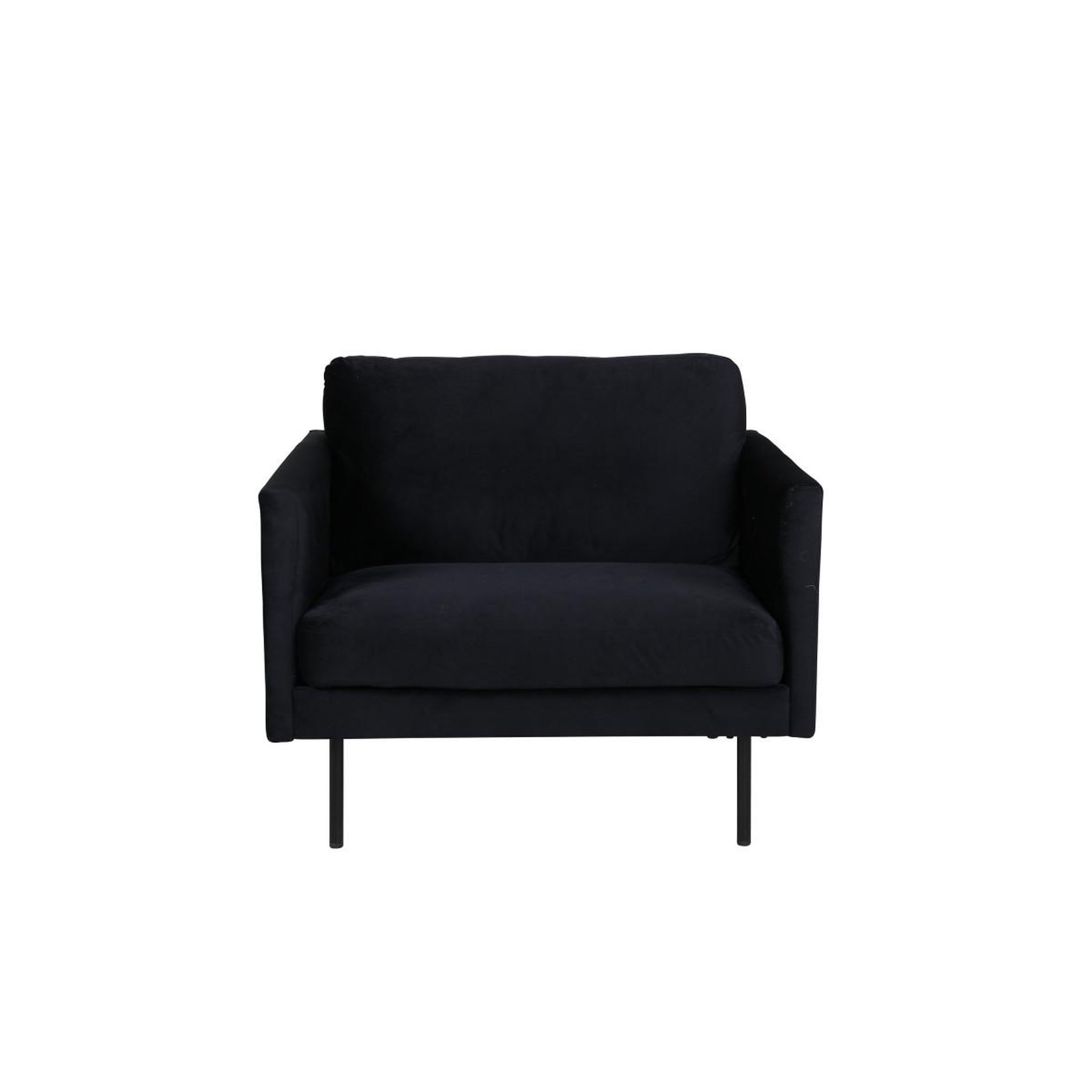 Voir la diapositive 2 : Paris Prix Fauteuil en velours  zoom  95cm noir